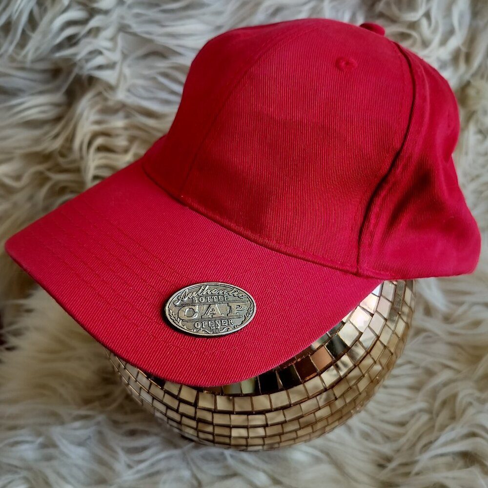 NWT Authentic Bottle Cap Opener Baseball Cap Adjustable Velcro